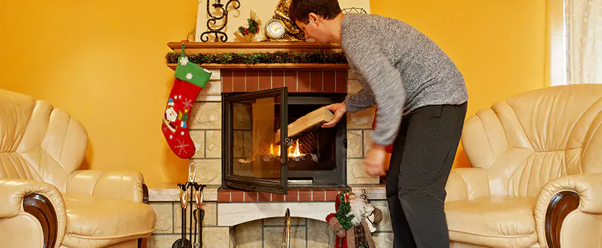 Rusted Metal Fireplace Restoration in Decatur, Illinois